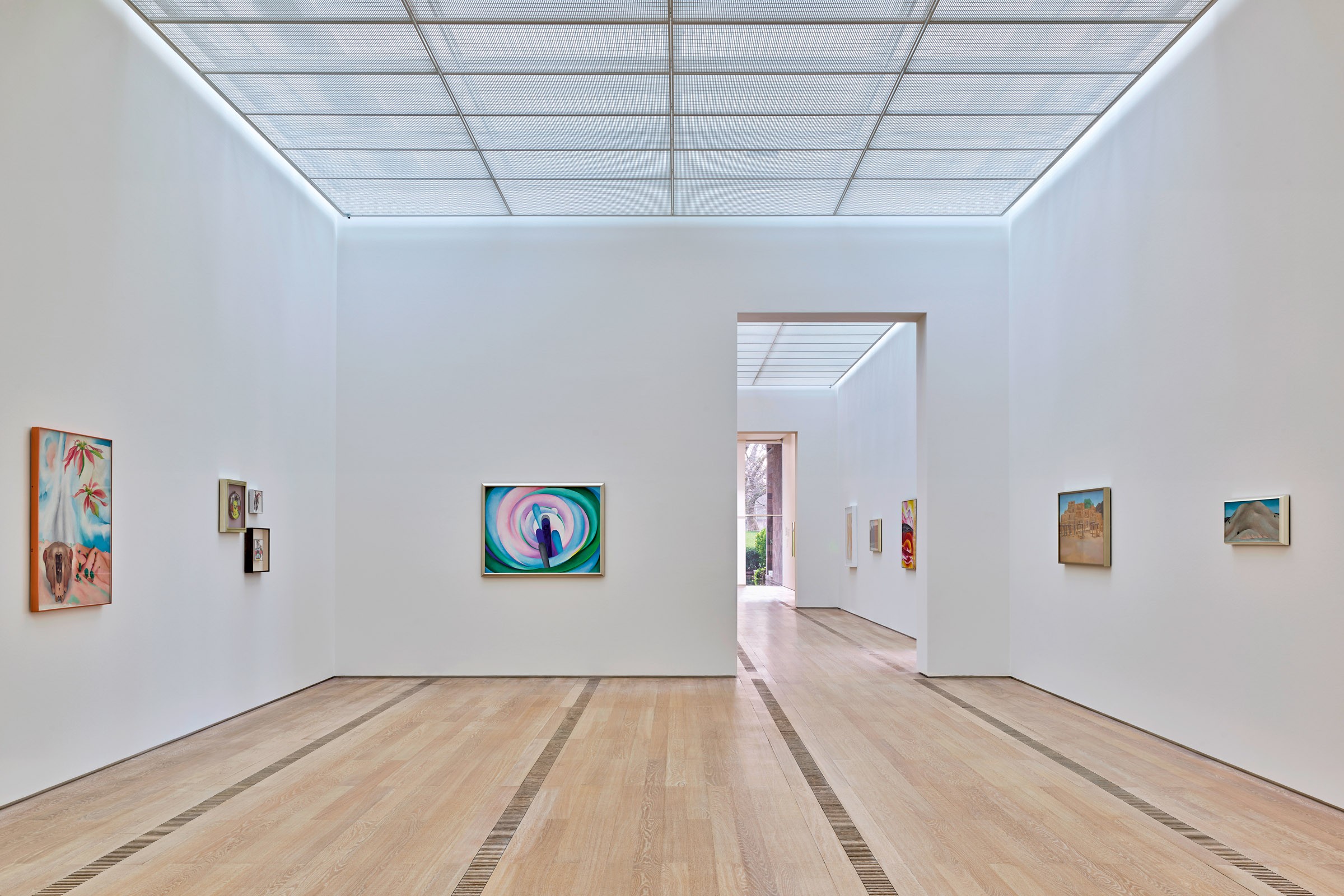 Installationsansichten, «Georgia O’Keeffe» in der
Fondation Beyeler, 2021, Riehen/Basel. Foto: Mark
Niedermann