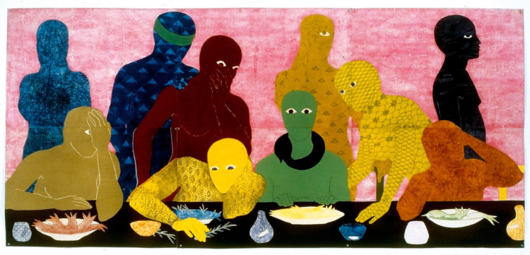 Belkis Ayón, La Cena, impresión a color