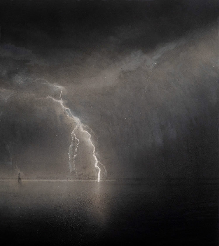 Fulmine III, 2022, Öl-Pastell-Kohle 170 x 185 cm